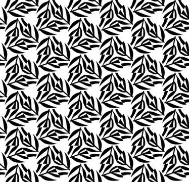 Vector seamless geometry black and white pattern Stock Illustration