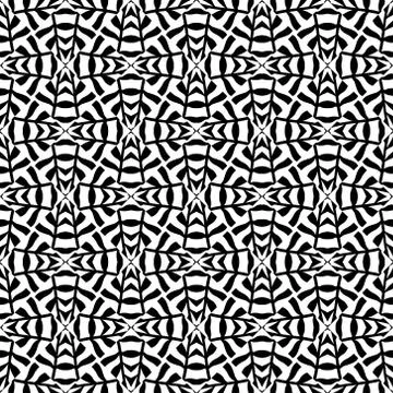 Vector seamless geometry black and white pattern Stock Illustration
