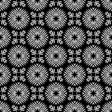 Vector seamless geometry black and white pattern Stock Illustration