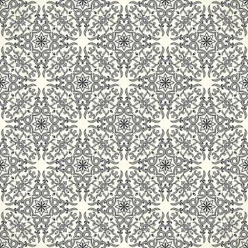 Vector seamless gold pattern with art ornament. Vintage elements for design in Stock Illustration