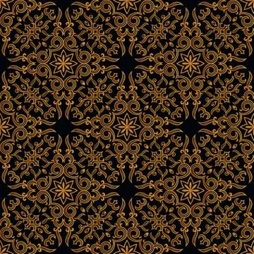 Vector seamless gold pattern with art ornament. Vintage elements for design in 스톡 일러스트