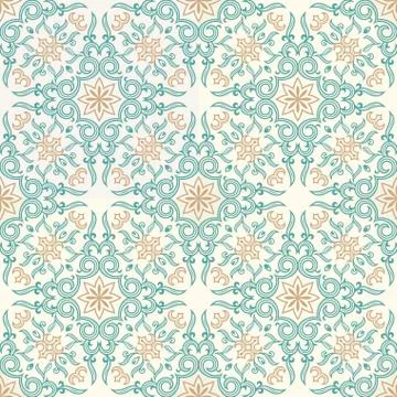 Vector seamless gold pattern with art ornament. Vintage elements for design in イラスト素材