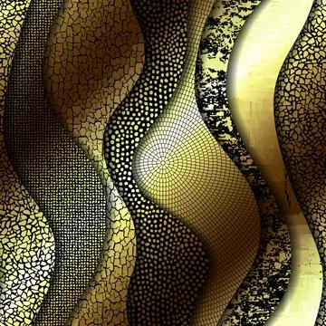 Vector seamless gold tile mosaic pattern. Ceramic tiles background. Vector .. Stock Illustration