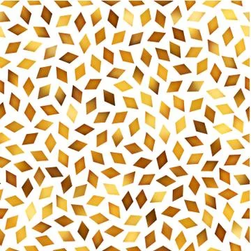 Vector Seamless Golden Gradient Rhombus Jumble Pattern Stock Illustration