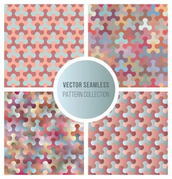 Vector Seamless Gradient Color Pattern Collection イラスト素材