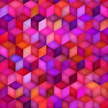 Vector Seamless Gradient Triangle Rhombus Grid Geometric Pattern 스톡 일러스트