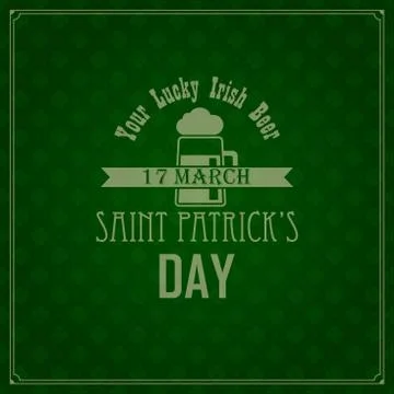 Vector seamless green background for Saint Patrick's day Stock Illustration
