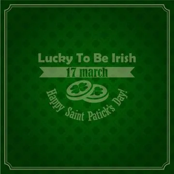 Vector seamless green background for Saint Patrick's day Stock Illustration