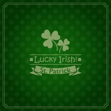 Vector seamless green background for Saint Patrick's day Stock Illustration
