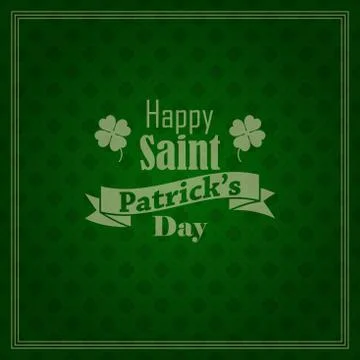 Vector seamless green background for Saint Patrick's day Stock Illustration
