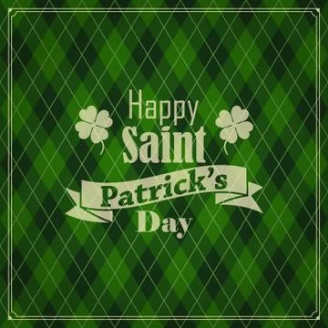 Vector seamless green background for Saint Patrick's day Stock Illustration