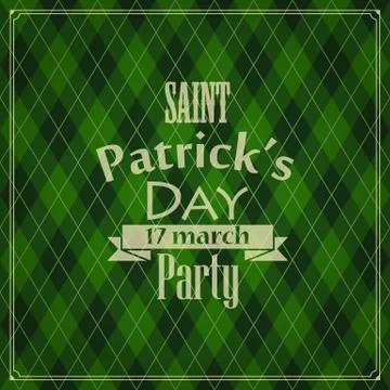 Vector seamless green background for Saint Patrick's day Stock Illustration