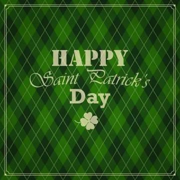 Vector seamless green background for Saint Patrick's day Stock Illustration