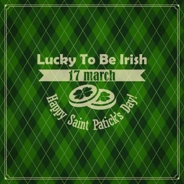 Vector seamless green background for Saint Patrick's day Stock Illustration