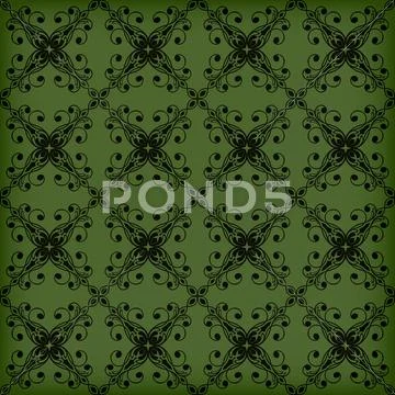 Vector seamless green pattern Stock Illustration