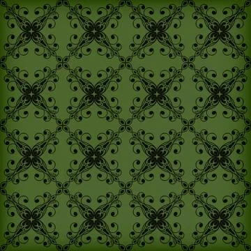 Vector seamless  green pattern Stock Illustration