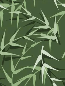 Vector seamless green spring background with leaves Stock Illustration