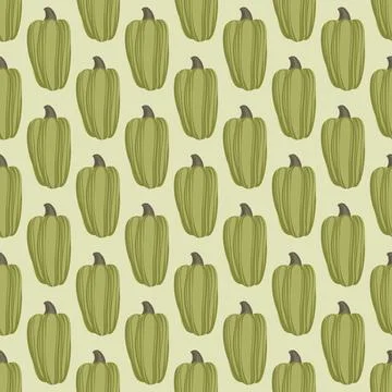 Vector seamless green zucchini pattern. Zucchini shapes pattern. Vector carto Stock Illustration