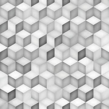 Vector Seamless Greyscale Shades Gradient Rhombus Grid Geometric Pattern 스톡 일러스트