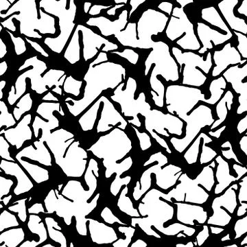 Vector seamless grunge modern pattern. Ink splash illustration. Stock Illustration
