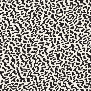 Vector Seamless Grunge Pattern. Black and White Organic Shapes. Messy Spots Stock Illustration