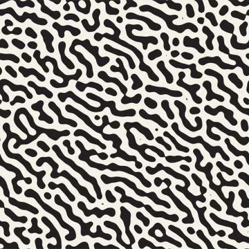 Vector Seamless Grunge Pattern. Black and White Organic Shapes. Messy Spots 스톡 일러스트