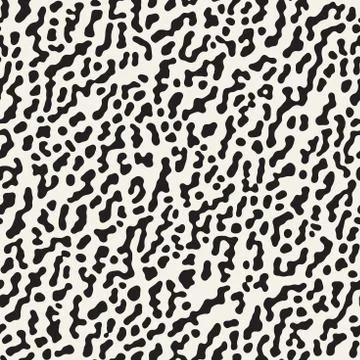Vector Seamless Grunge Pattern. Black and White Organic Shapes. Messy Spots Stockillustratie