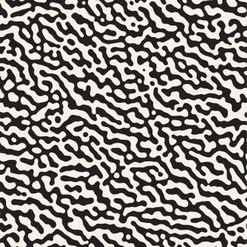 Vector Seamless Grunge Pattern. Black and White Organic Shapes. Messy Spots Stockillustratie