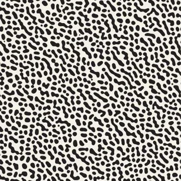 Vector Seamless Grunge Pattern. Black and White Organic Shapes. Messy Spots Stockillustratie