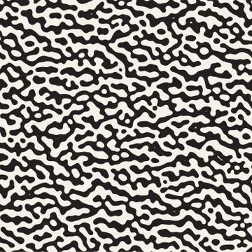 Vector Seamless Grunge Pattern. Black and White Organic Shapes. Messy Spots イラスト素材