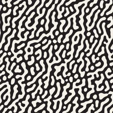 Vector Seamless Grunge Pattern. Black and White Organic Shapes. Messy Spots イラスト素材