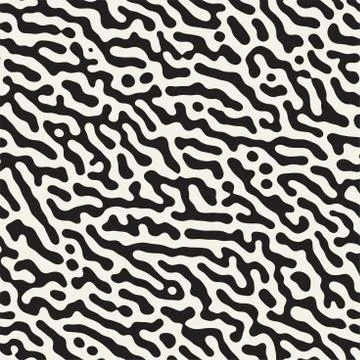 Vector Seamless Grunge Pattern. Black and White Organic Shapes. Messy Spots Illustrazione stock