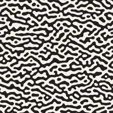 Vector Seamless Grunge Pattern. Black and White Organic Shapes. Messy Spots 스톡 일러스트