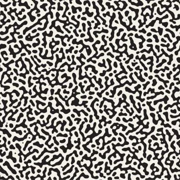 Vector Seamless Grunge Pattern. Black and White Organic Shapes. Messy Spots Stockillustratie