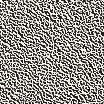 Vector Seamless Grunge Pattern. Black and White Organic Shapes. Messy Spots Stock Illustration