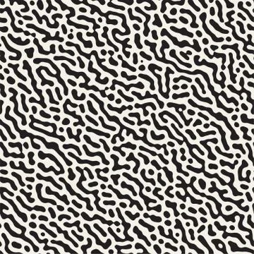 Vector Seamless Grunge Pattern. Black and White Organic Shapes. Messy Spots 스톡 일러스트