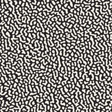 Vector Seamless Grunge Pattern. Black and White Organic Shapes. Messy Spots イラスト素材