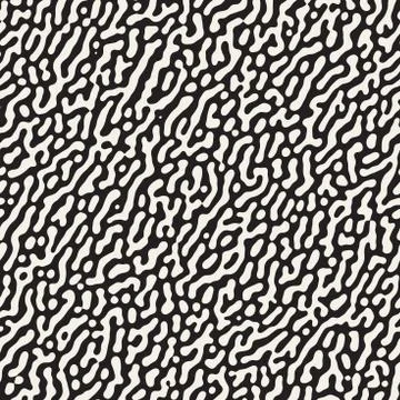 Vector Seamless Grunge Pattern. Black and White Organic Shapes. Messy Spots Stock Illustration