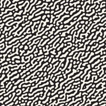 Vector Seamless Grunge Pattern. Black and White Organic Shapes. Messy Spots.. Stock Illustration