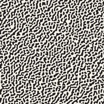 Vector Seamless Grunge Pattern. Black and White Organic Shapes. Messy Spots.. イラスト素材