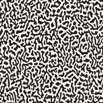 Vector Seamless Grunge Pattern. Black and White Organic Shapes. Messy Spots.. イラスト素材