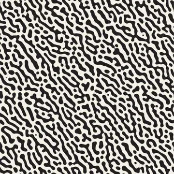 Vector Seamless Grunge Pattern. Black and White Organic Shapes. Abstract Ba.. 스톡 일러스트