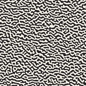Vector Seamless Grunge Pattern. Black and White Organic Shapes. Messy Spots.. 库存插图