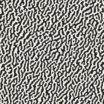 Vector Seamless Grunge Pattern. Black and White Organic Shapes. Messy Spots.. Illustrazione stock