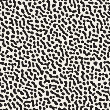 Vector Seamless Grunge Pattern. Black and White Organic Shapes. Abstract Ba.. イラスト素材