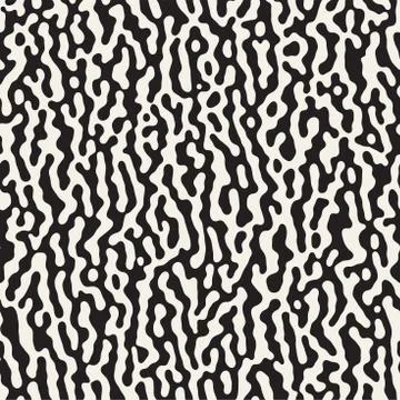 Vector Seamless Grunge Pattern. Black and White Organic Shapes. Abstract Ba.. Stockillustratie