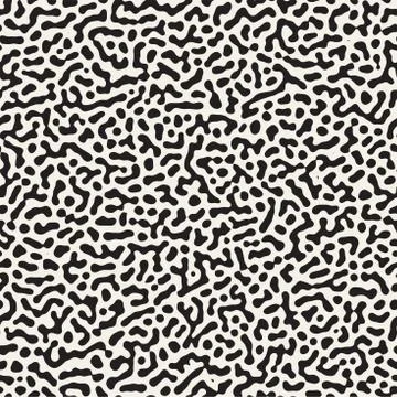 Vector Seamless Grunge Pattern. Black and White Organic Shapes. Abstract Ba.. イラスト素材