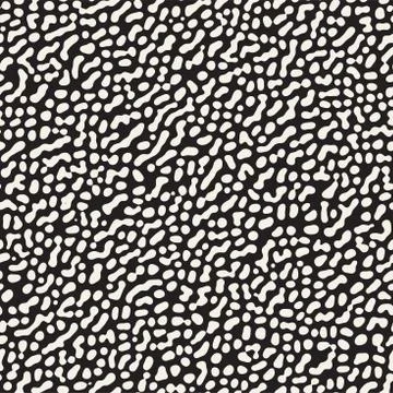 Vector Seamless Grunge Pattern. Black and White Organic Shapes. Abstract Ba.. Stockillustratie
