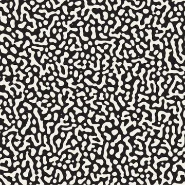 Vector Seamless Grunge Pattern. Black and White Organic Shapes. Abstract Ba.. Stock Illustration