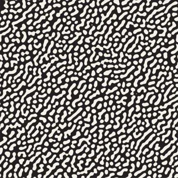 Vector Seamless Grunge Pattern. Black and White Organic Shapes. Abstract Ba.. Illustrazione stock